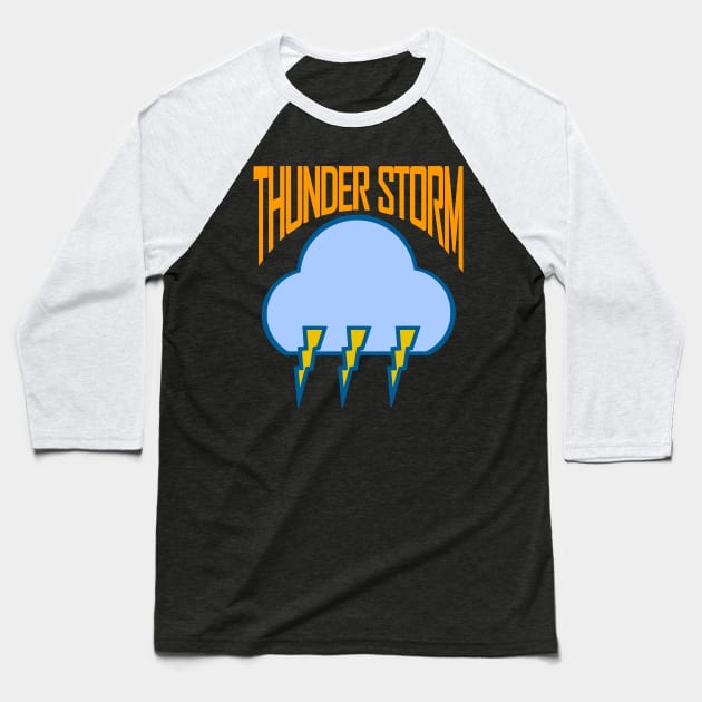 THUNDERSTORM Baseball T-Shirt by Tees4Chill